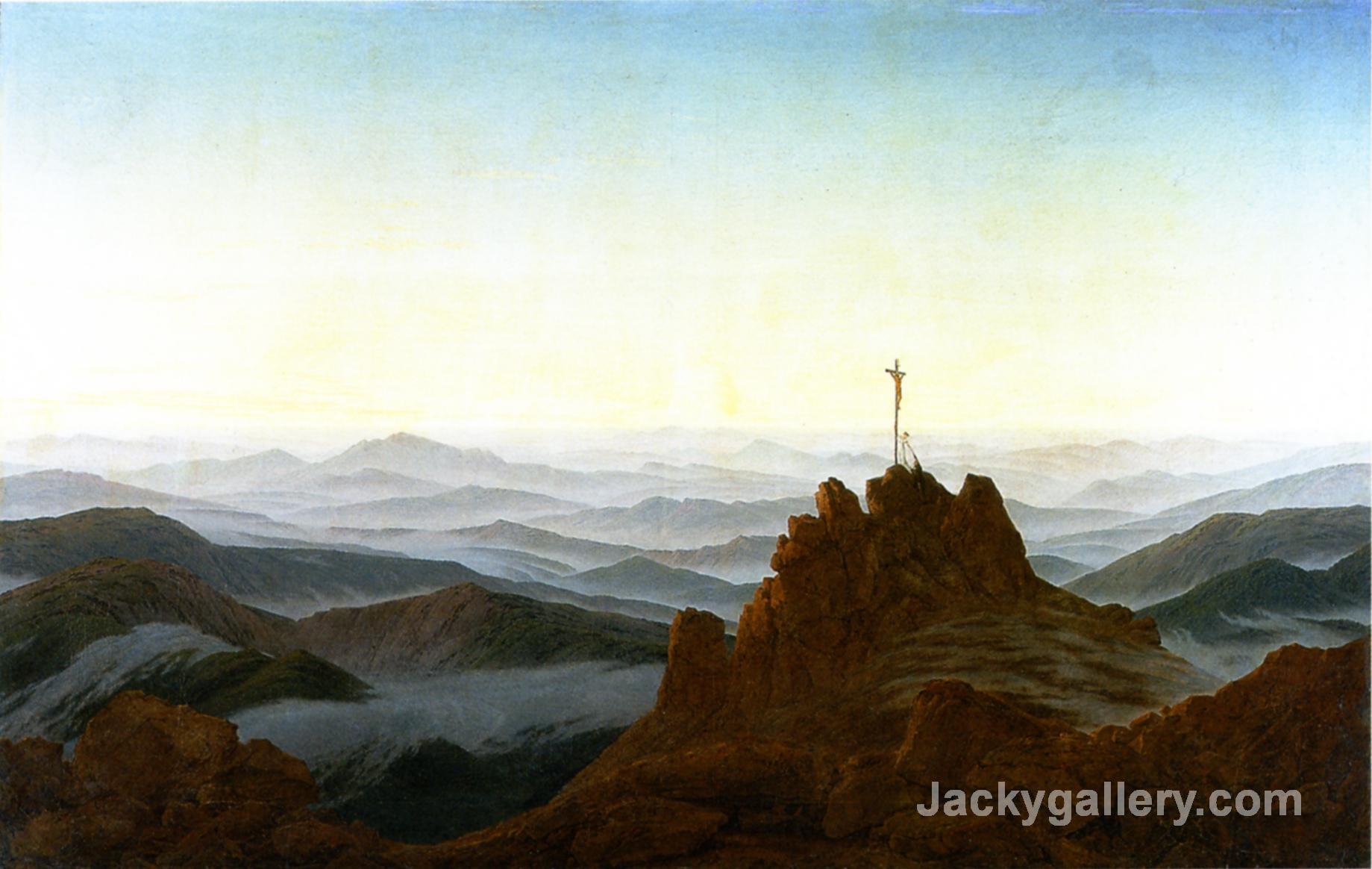Morning in the Sudeten Mountains by Caspar David Friedrich paintings reproduction